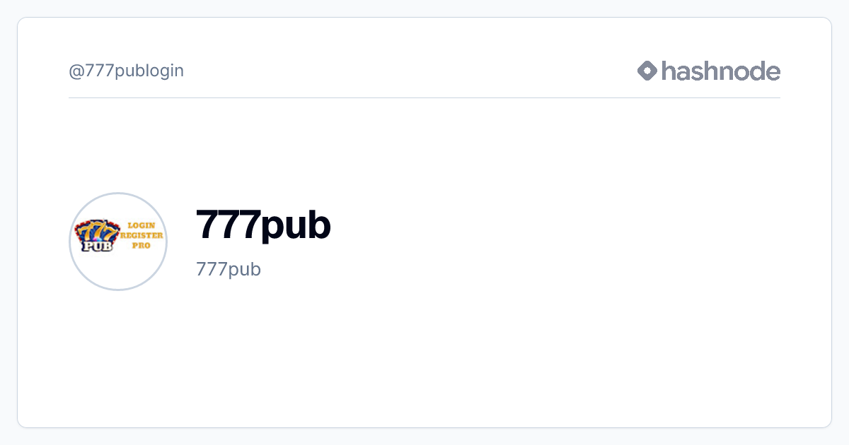 777pub (@777publogin) | Hashnode