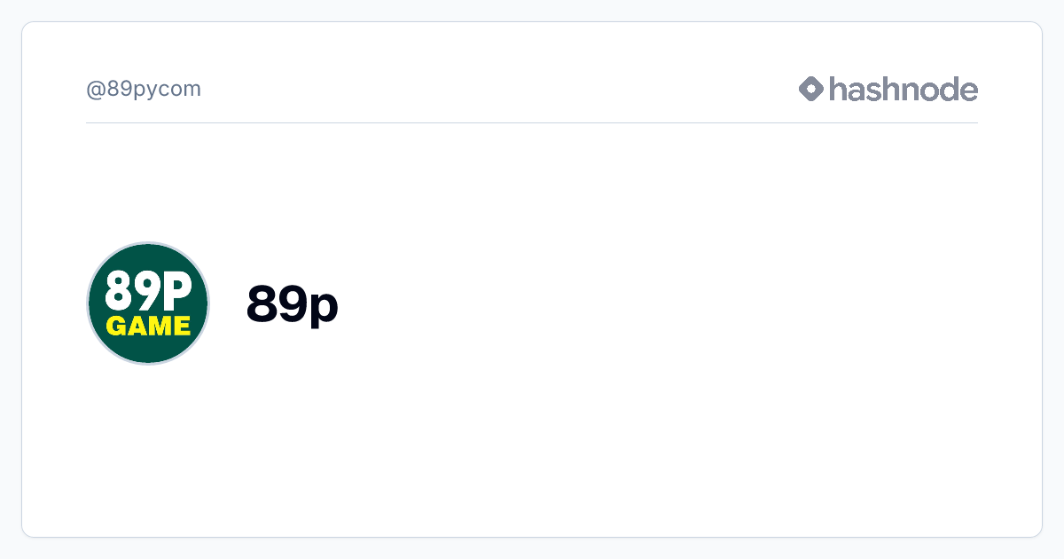 89p (@89pycom) | Hashnode
