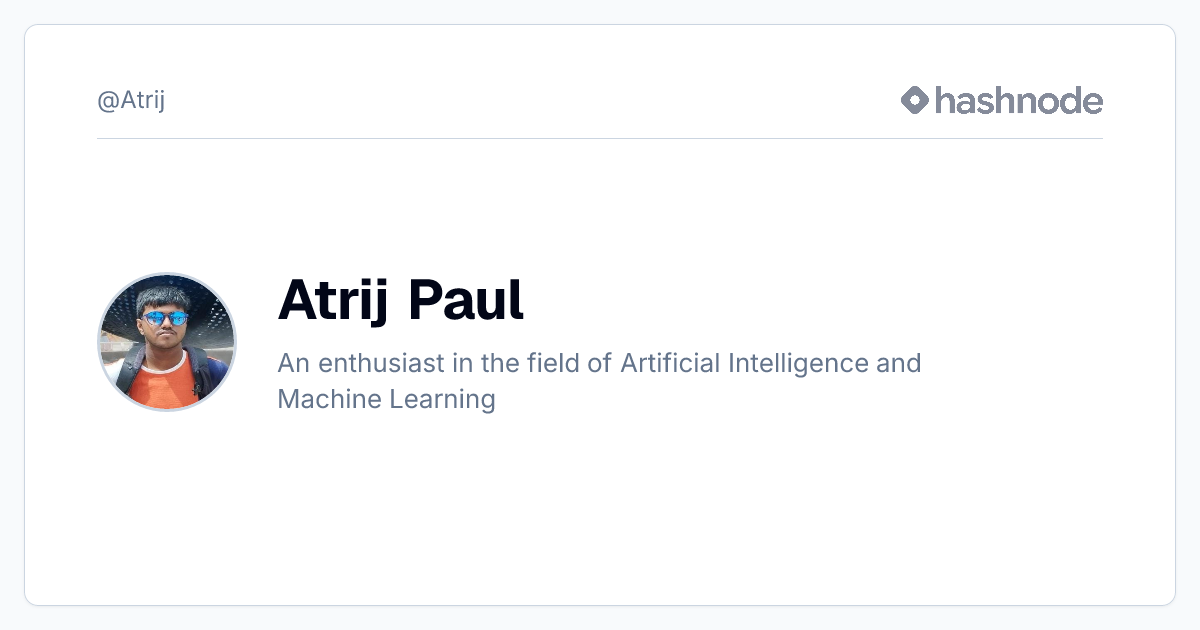 Atrij Paul (@Atrij) | Hashnode