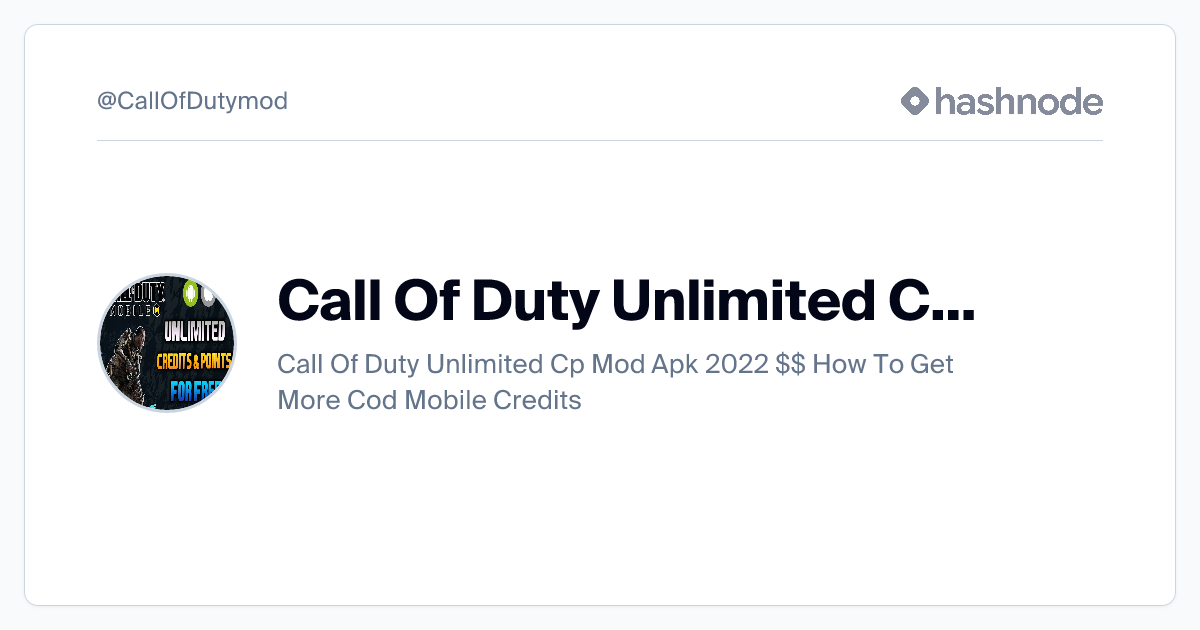 Call Of Duty Unlimited Cp Mod Apk 2022 How To