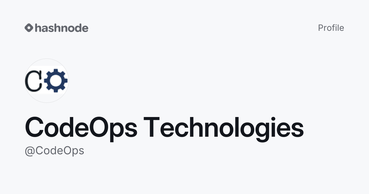 CodeOps Technologies (@CodeOps) | Hashnode
