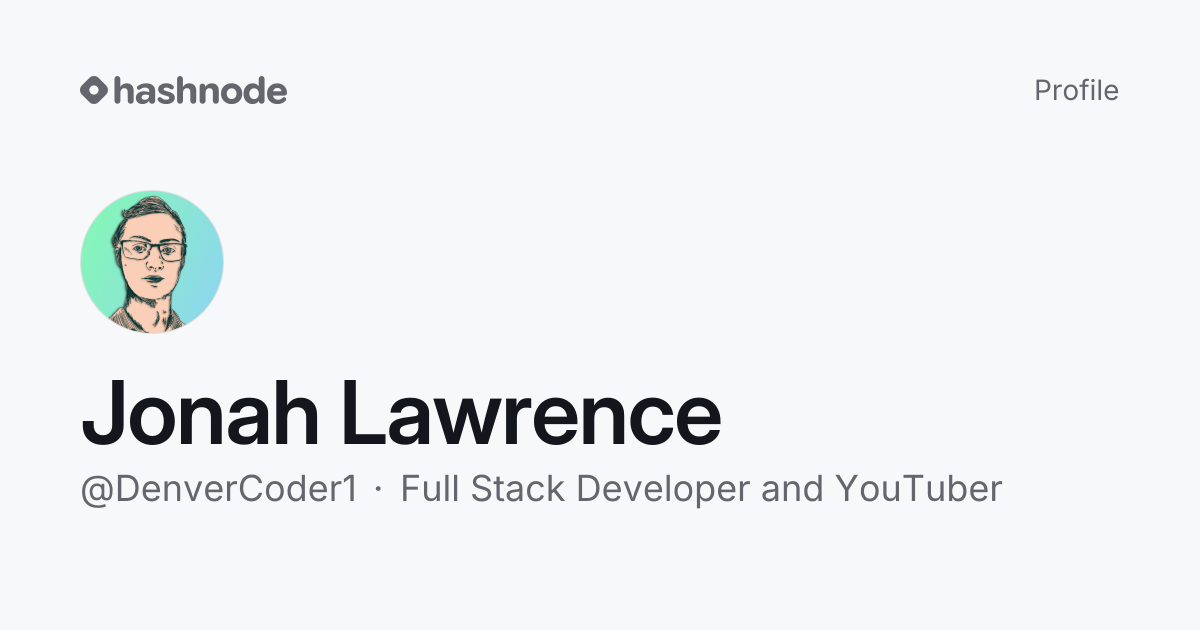 Jonah Lawrence (@DenverCoder1) | Hashnode