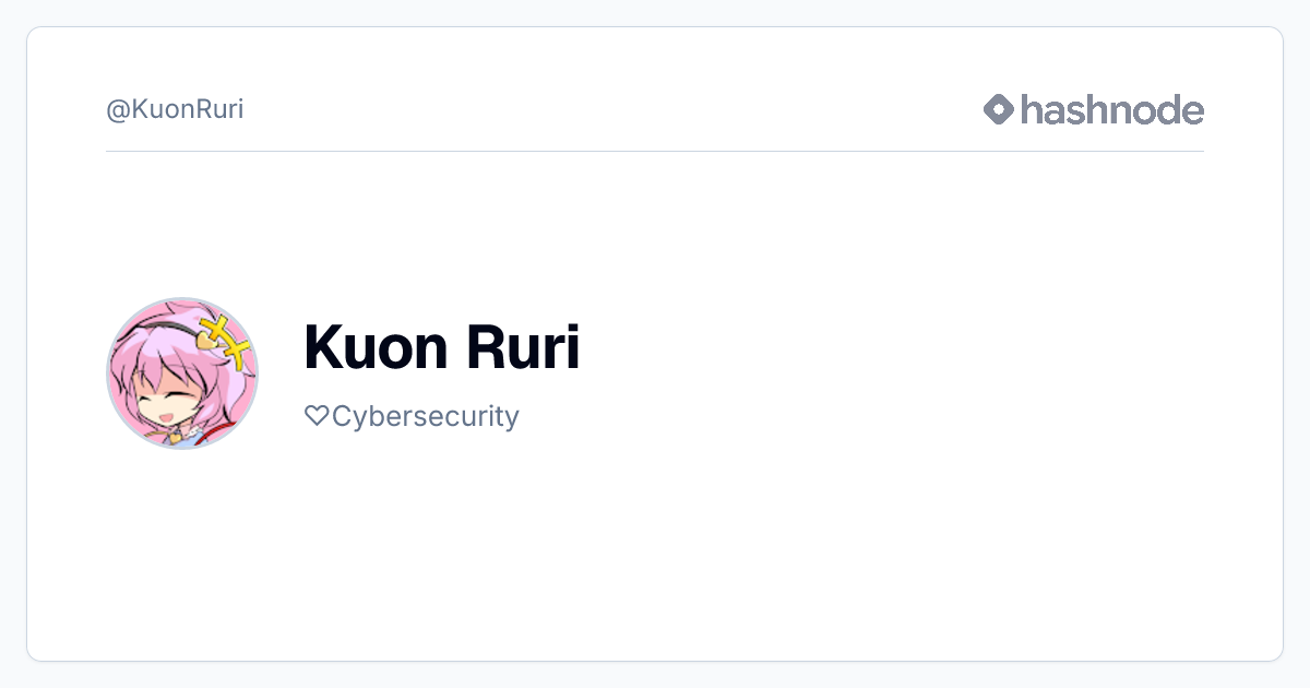 Kuon Ruri (@KuonRuri) | Hashnode