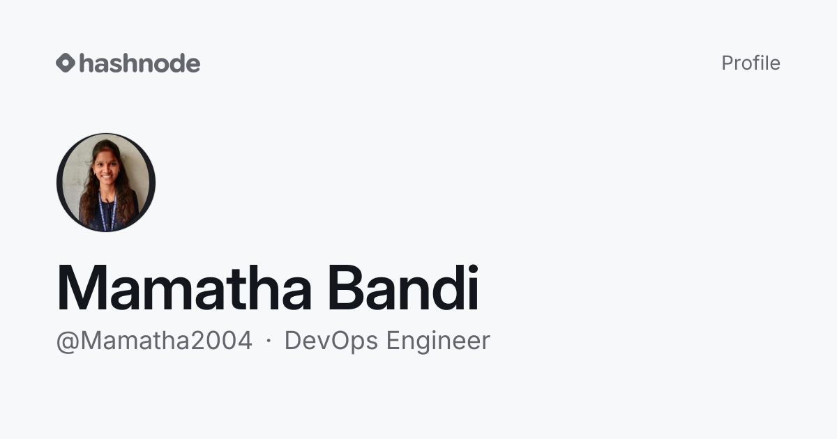 Mamatha Bandi (@Mamatha2004) | Hashnode