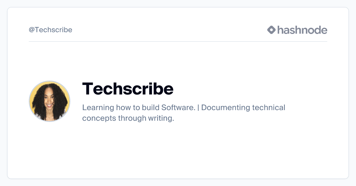 Techscribe (@Techscribe) | Hashnode