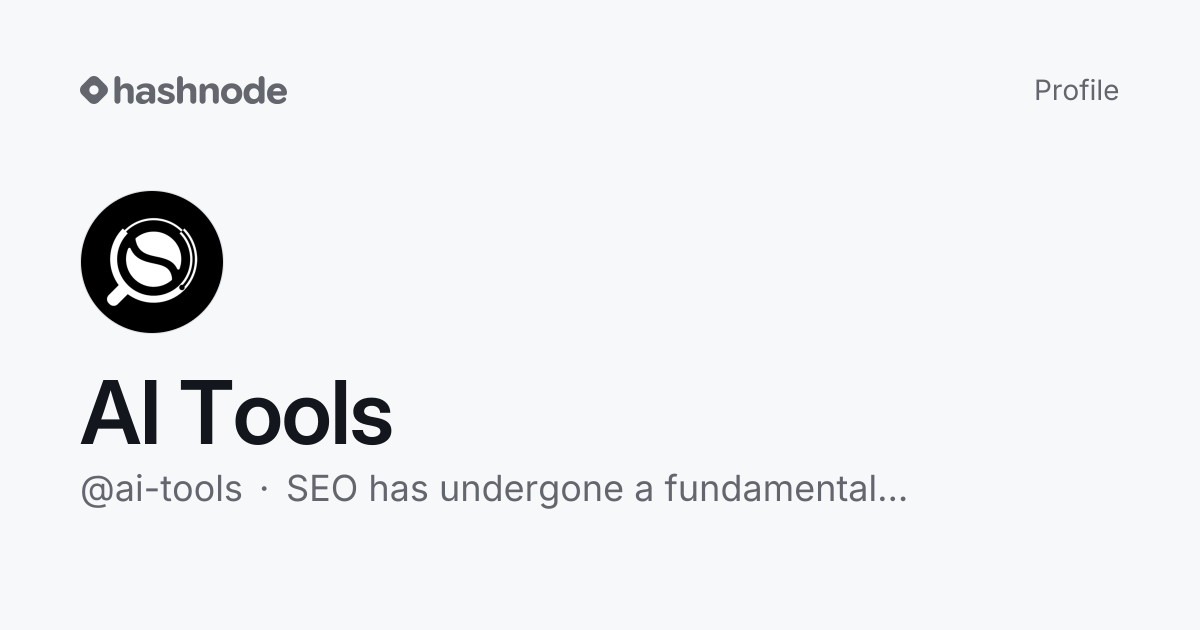 AI Tools (@ai-tools) | Hashnode