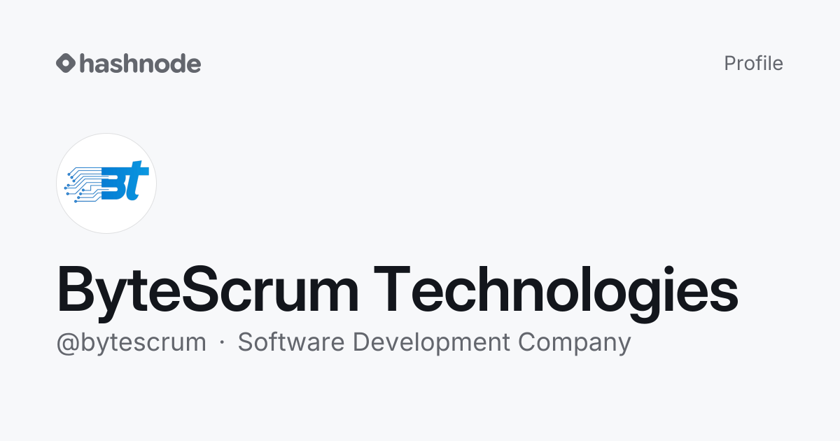 ByteScrum Technologies (@bytescrum) | Hashnode