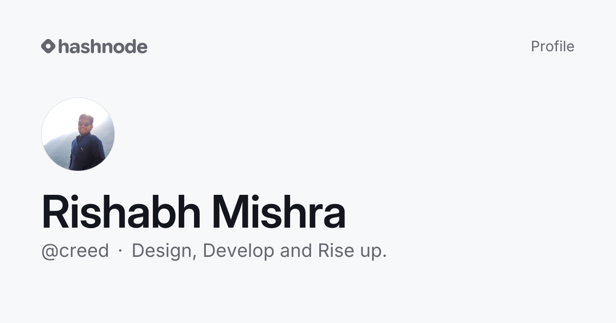 Rishabh Mishra (@creed) | Hashnode