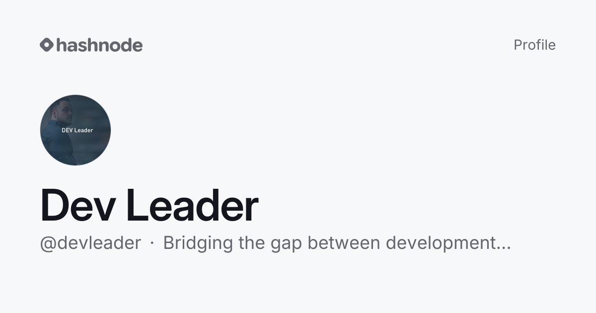 Dev Leader (@devleader) | Hashnode