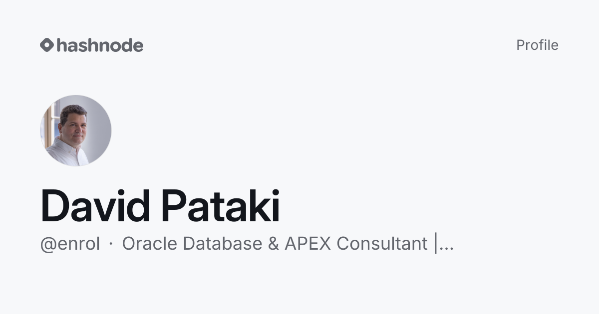 Dávid Pataki (@enrol) | Hashnode