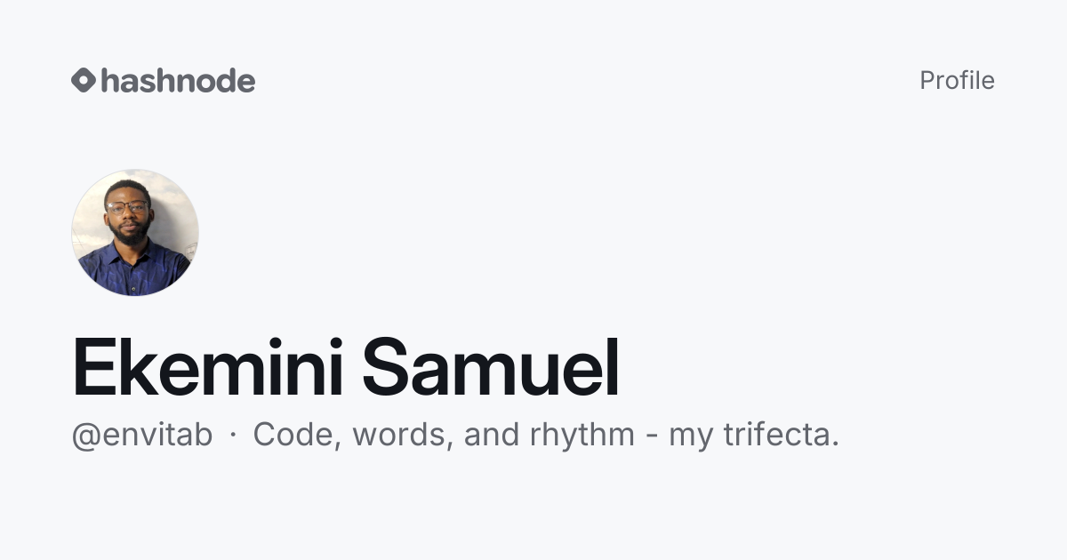 Ekemini Samuel (@envitab) | Hashnode