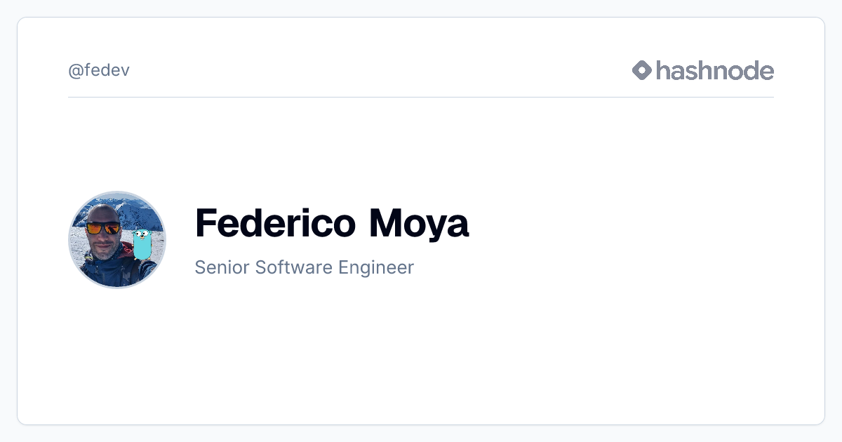 Federico Moya (@fedev) | Hashnode