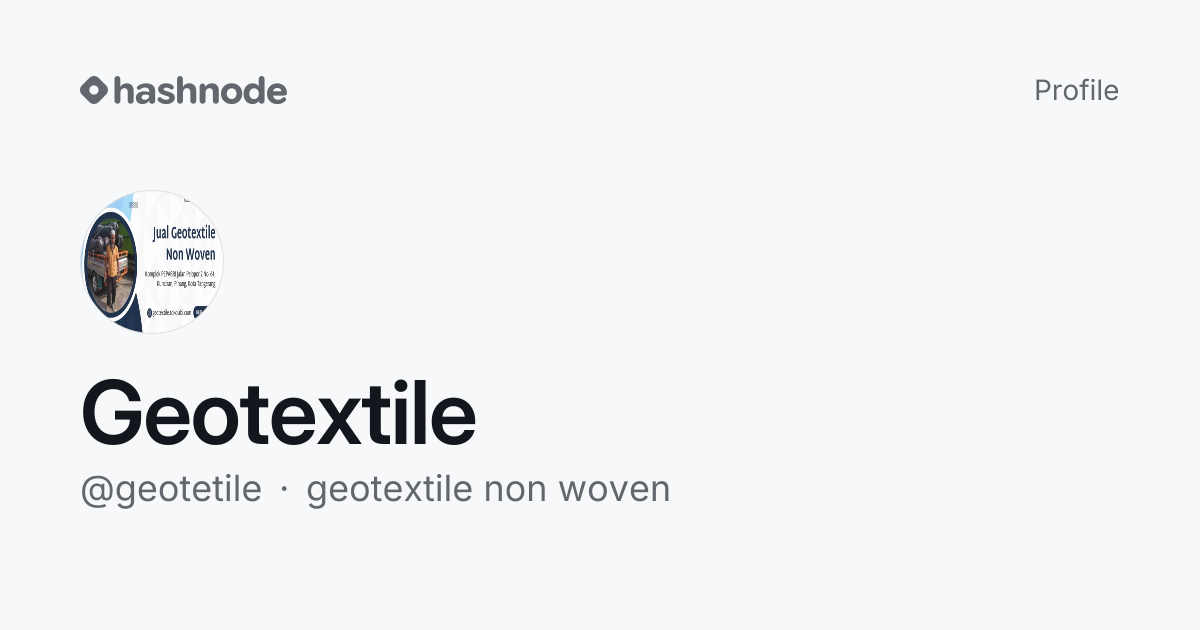 Geotextile (@geotetile) | Hashnode