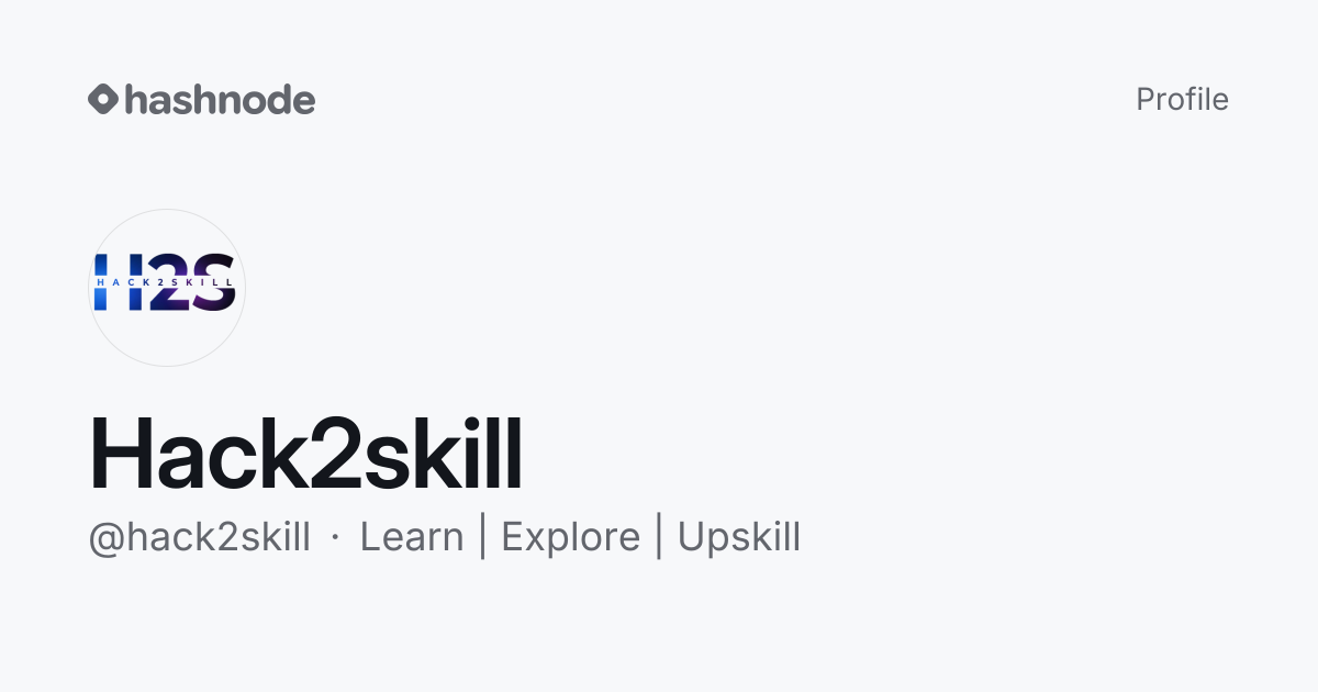 Hack2skill (@hack2skill) | Hashnode