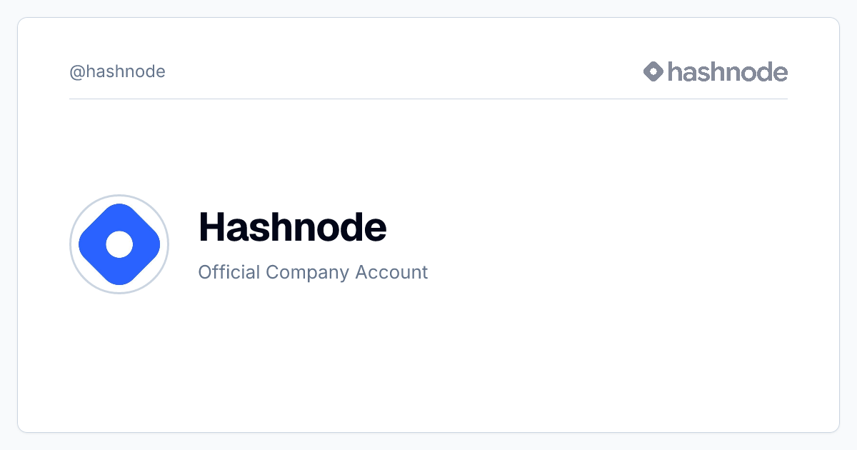 Hashnode (@hashnode) | Hashnode