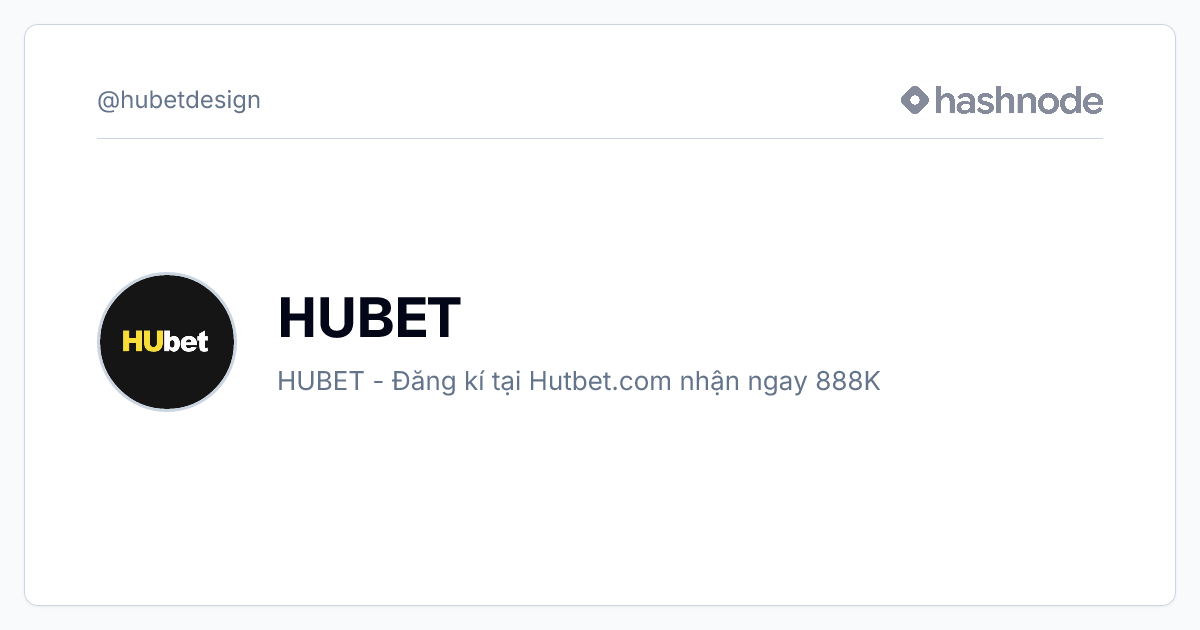 HUBET (@hubetdesign) | Hashnode