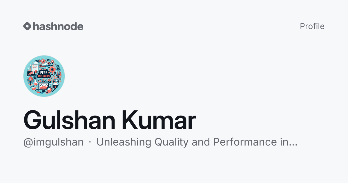 Gulshan Kumar (@imgulshan) | Hashnode