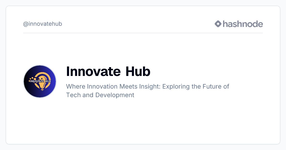 Innovate Hub (@innovatehub) | Hashnode