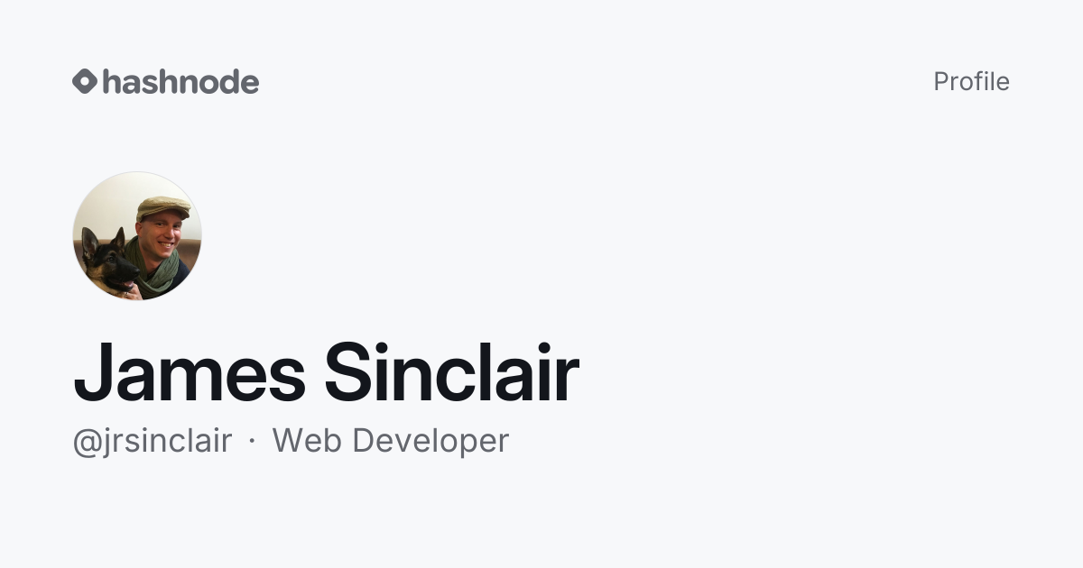 James Sinclair (@jrsinclair) | Hashnode