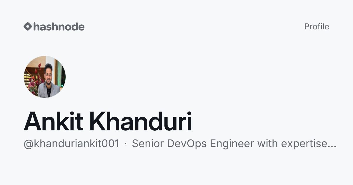 Ankit Khanduri (@khanduriankit001) | Hashnode