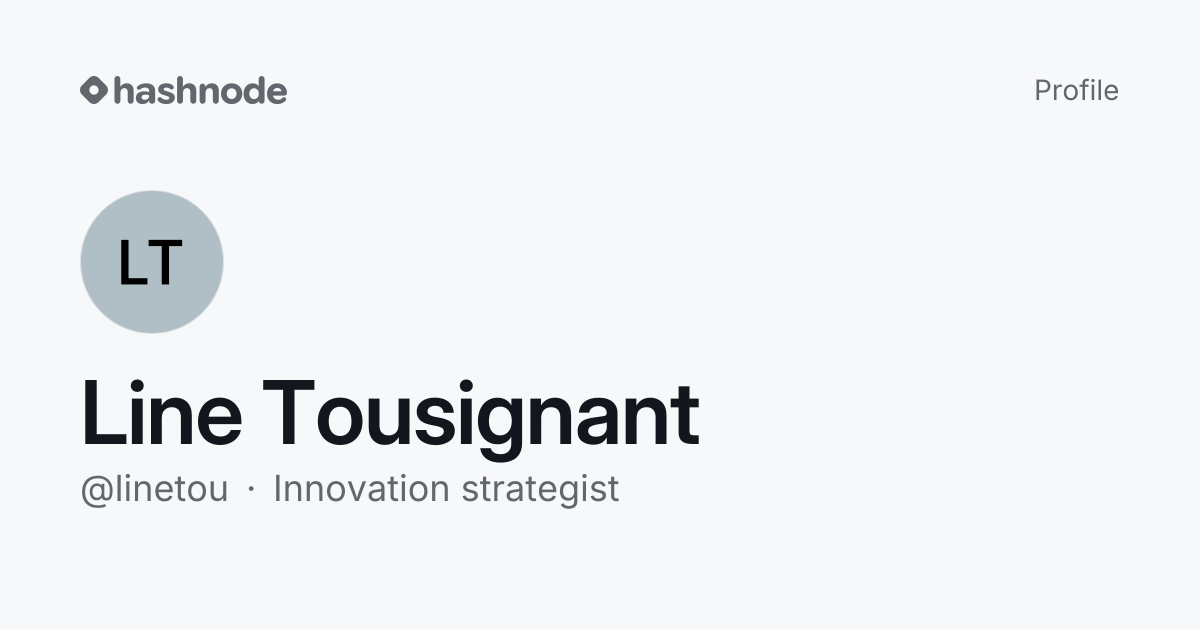 Line Tousignant (@linetou) | Hashnode
