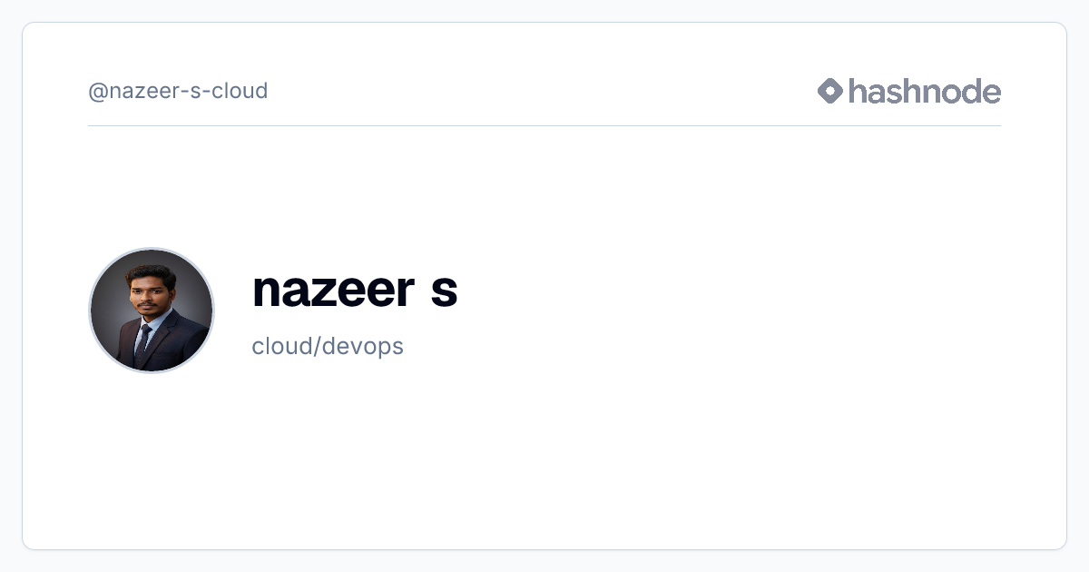 nazeer s (@nazeer-s-cloud) | Hashnode