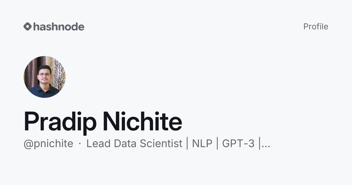 Pradip Nichite (@pnichite) | Hashnode