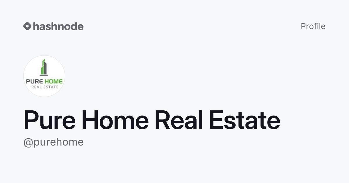 Pure Home Real Estate (@purehome) | Hashnode