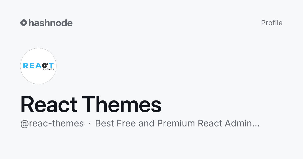 React Themes (@reac-themes) | Hashnode