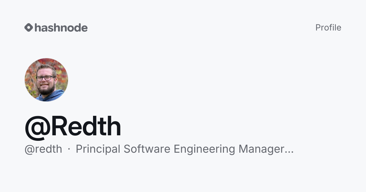 @Redth (@redth) | Hashnode