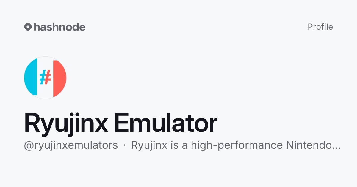 Ryujinx Emulator (@ryujinxemulators) | Hashnode