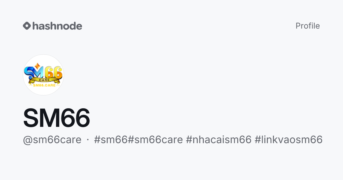 SM66 (@sm66care) | Hashnode