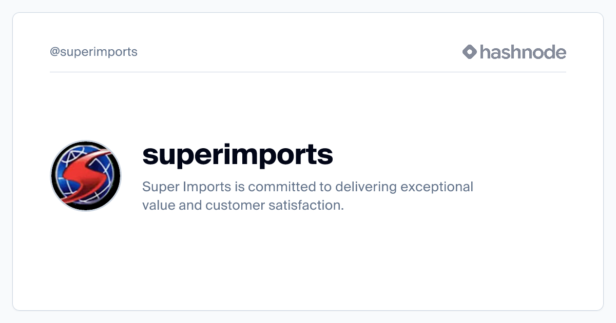 Super imports - Thehashnode Profile