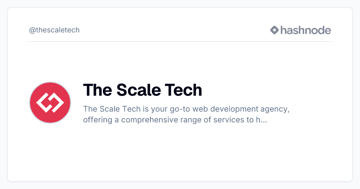 The Scale Tech (@thescaletech) | Hashnode