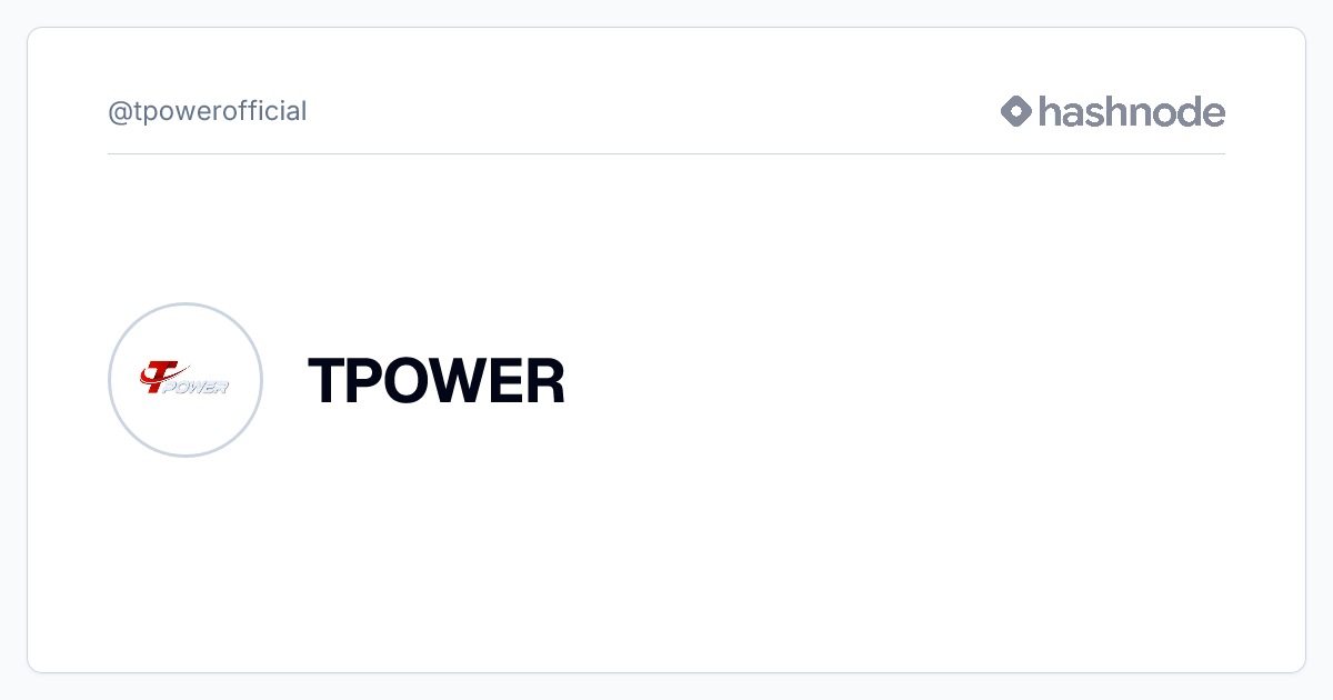 TPOWER (@tpowerofficial) | Hashnode