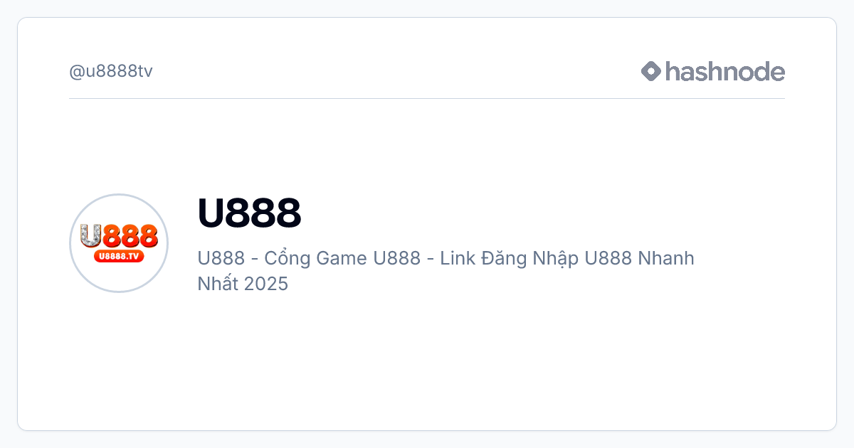U888 (@u8888tv) | Hashnode