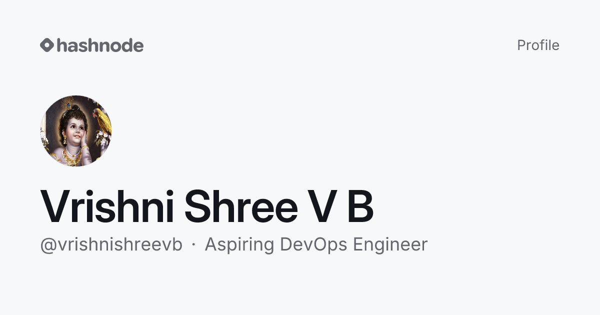 Vrishni Shree V B (@vrishnishreevb) | Hashnode