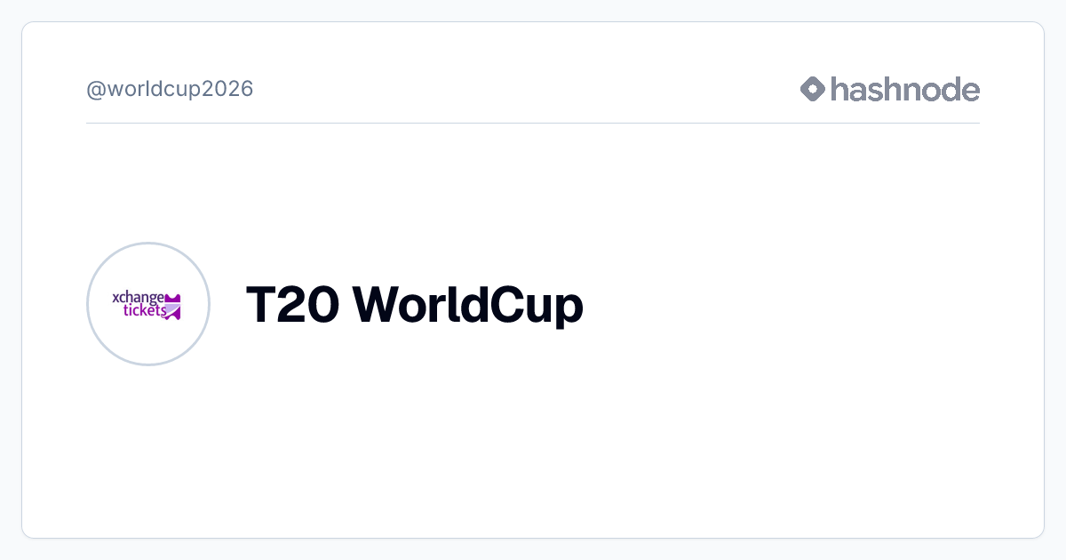 T20 WorldCup (@worldcup2026) | Hashnode