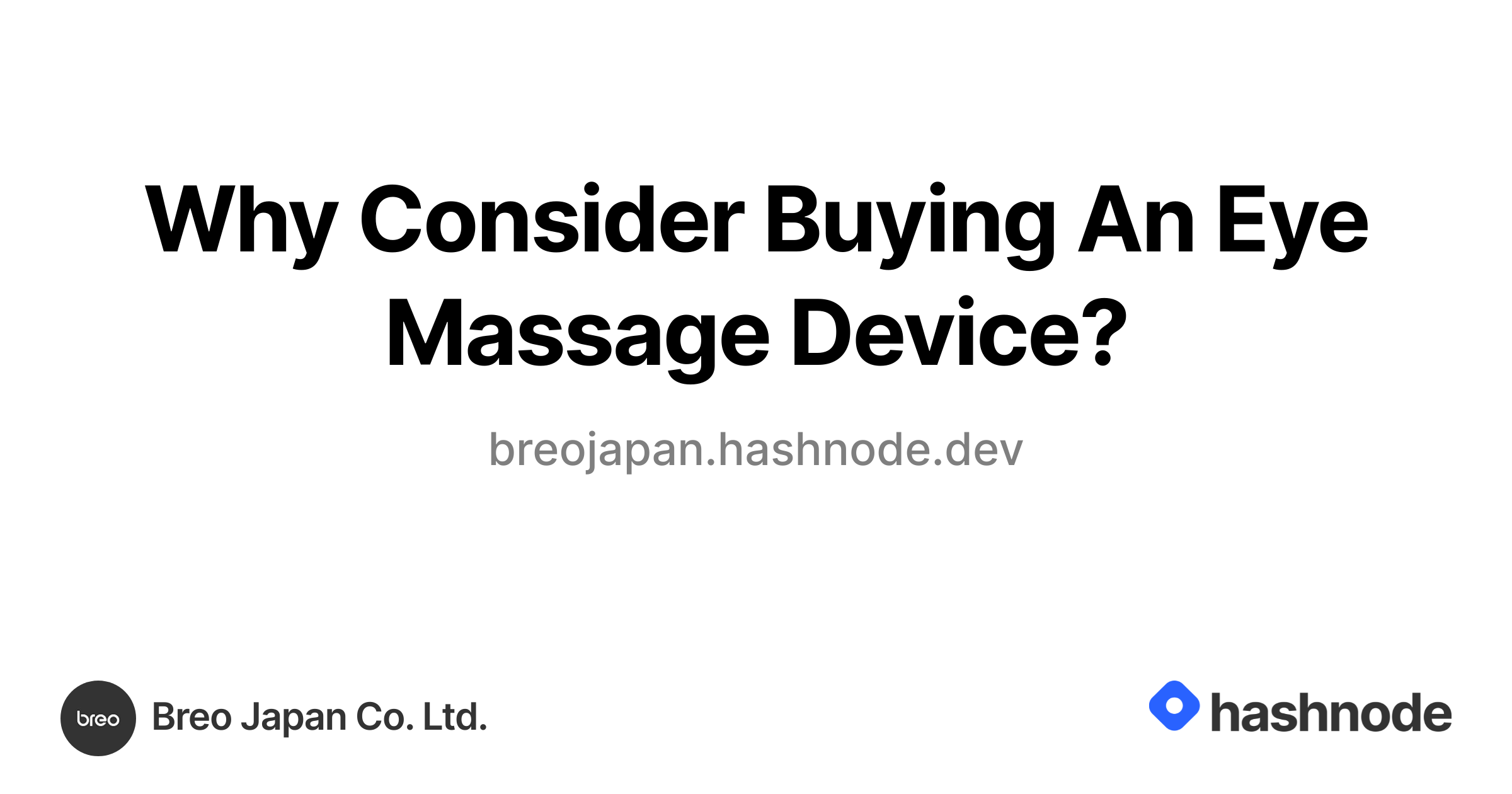 Why Consider Buying An Eye Massage Device?