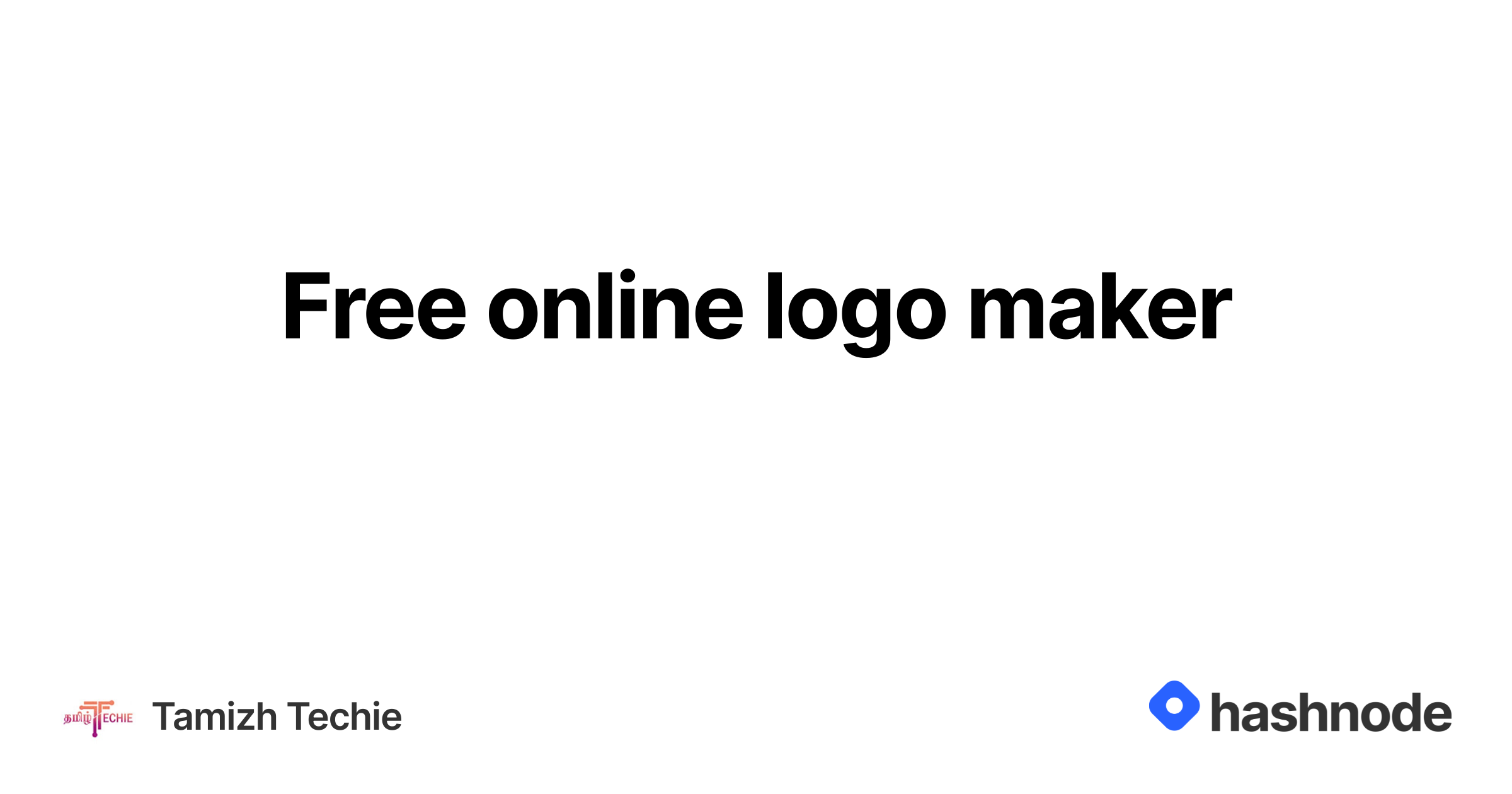 free online logo maker - Hashnode