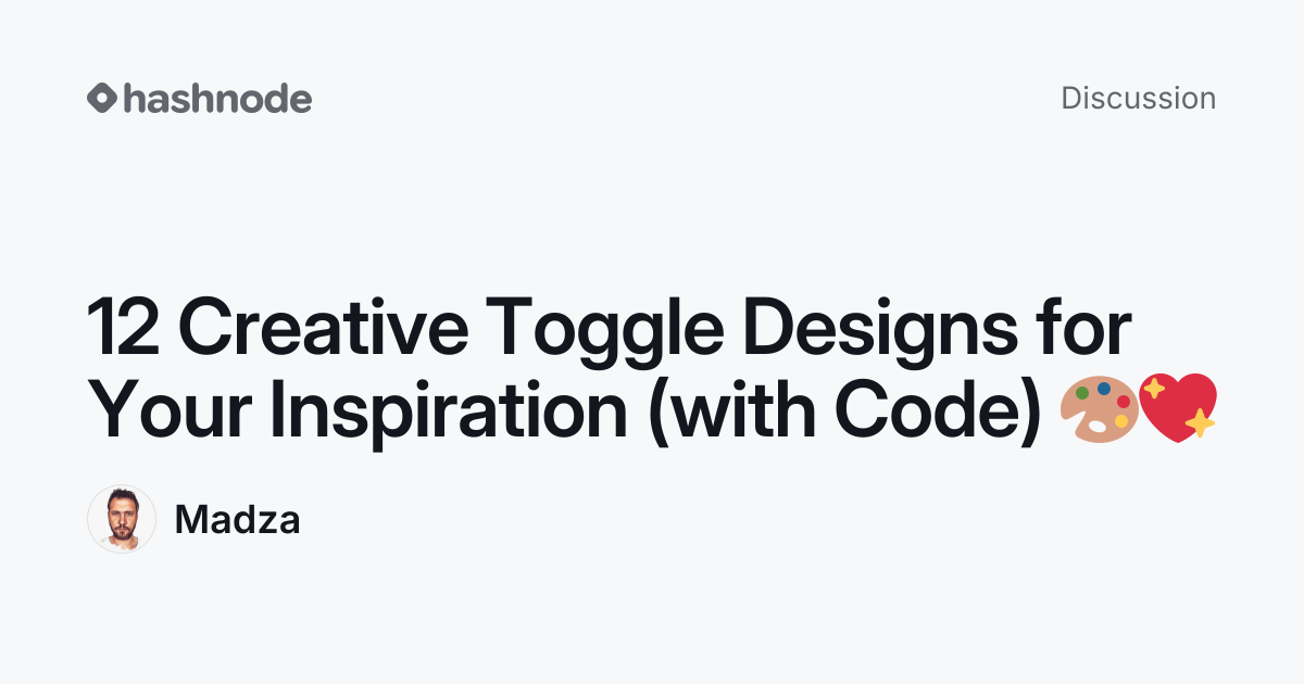 Discussion on "12 Creative Toggle Designs for Your Inspiration (with ...