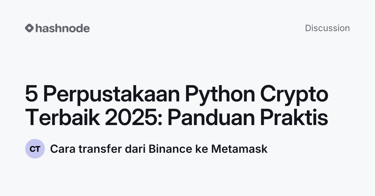 Discussion on "5 Perpustakaan Python Crypto Terbaik 2025: Panduan ...