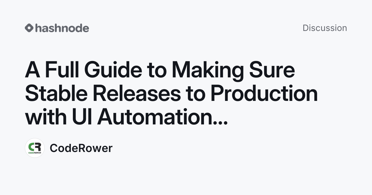 Discussion on "A Full Guide to Making Sure Stable Releases to ...
