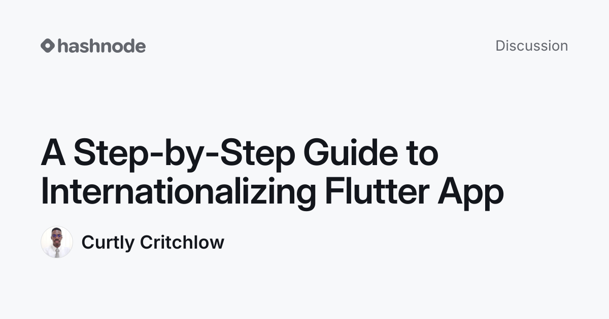 Discussion on "A Step-by-Step Guide to Internationalizing Flutter App ...
