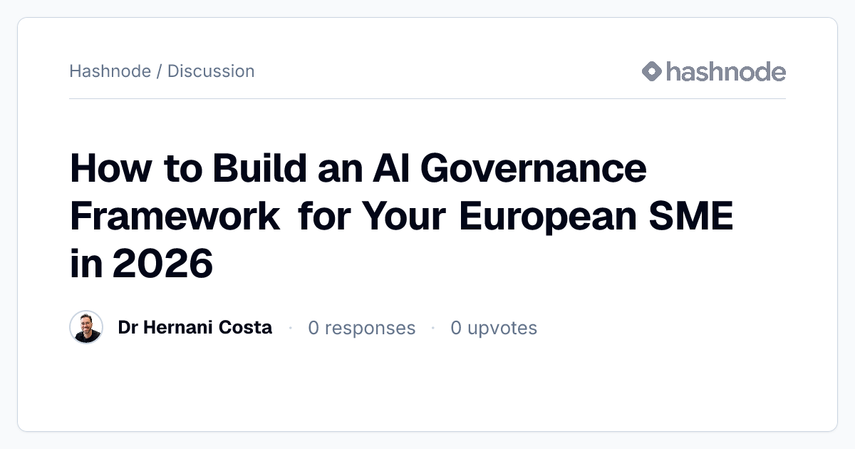 Discussion on "How to Build an AI Governance Framework for Your ...