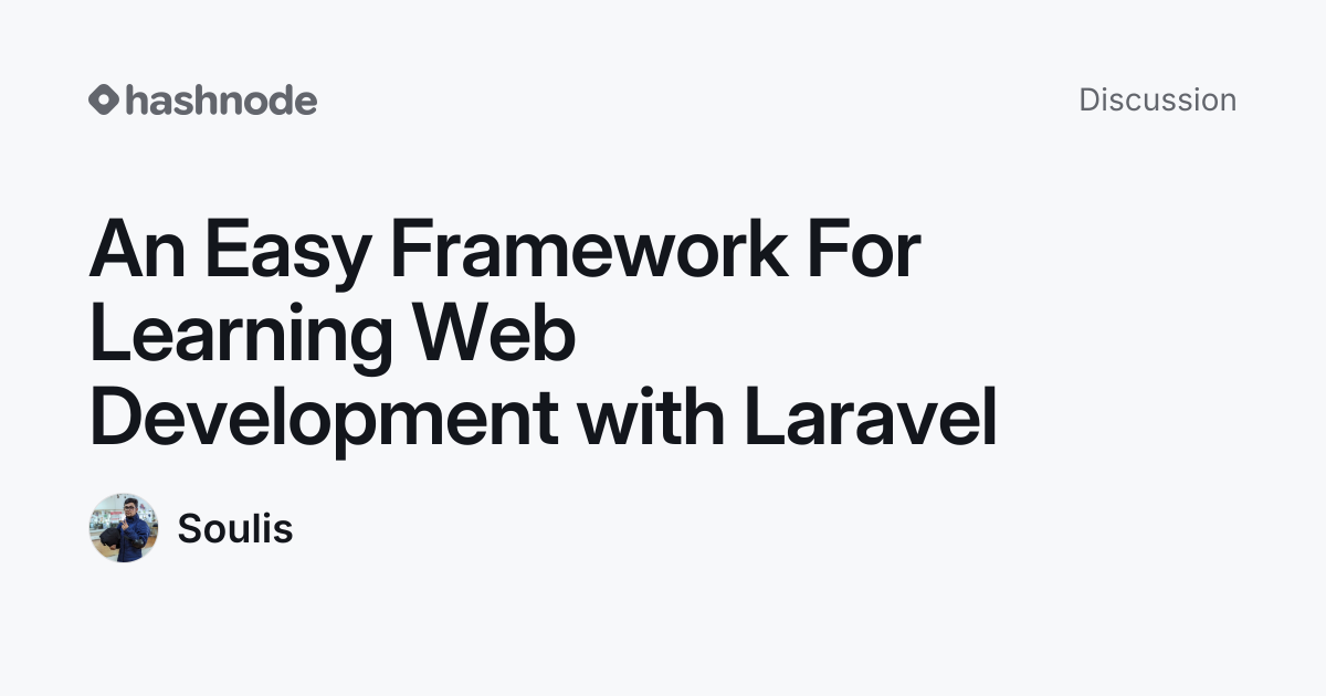 Discussion on "An Easy Framework For Learning Web Development with ...