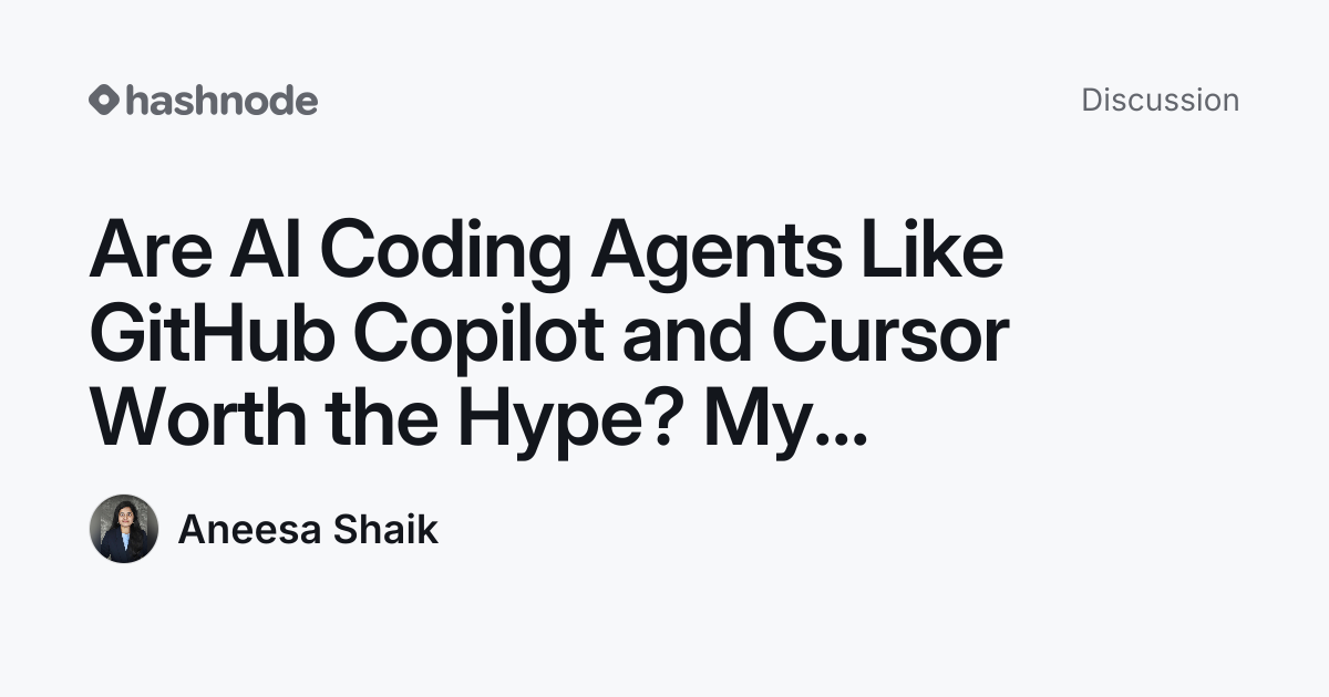 Discussion on "Are AI Coding Agents Like GitHub Copilot and Cursor ...