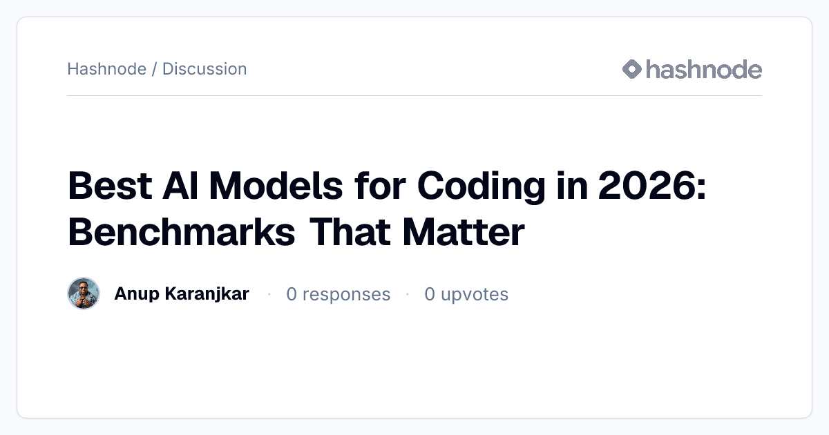 Discussion on "Best AI Models for Coding in 2026: Benchmarks That ...