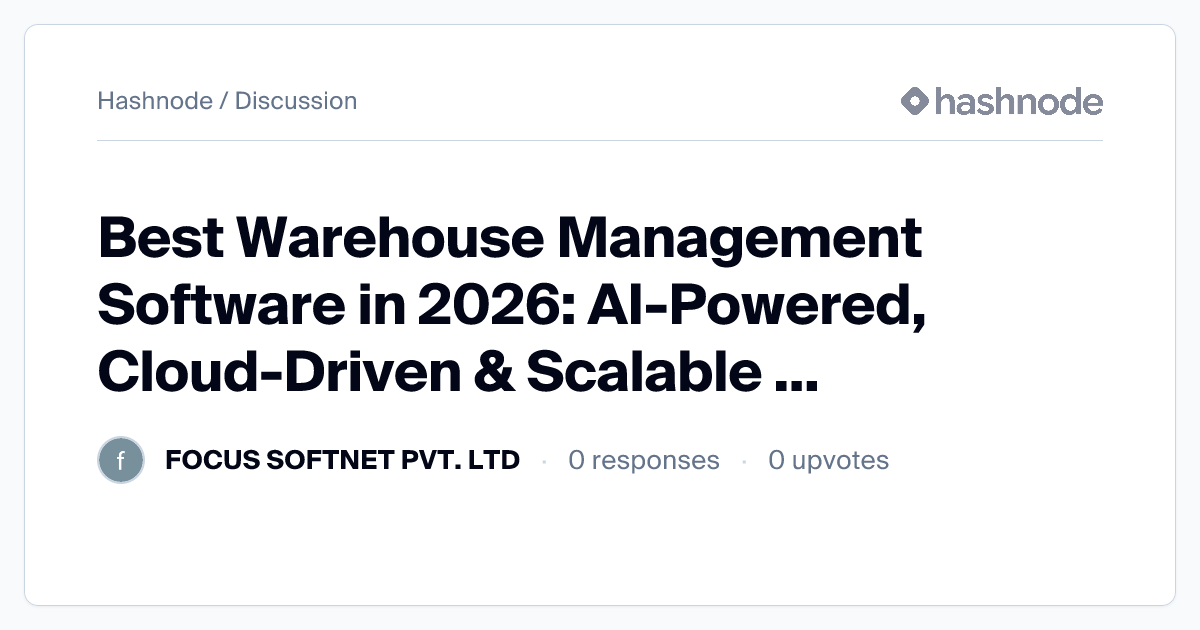 Discussion on "Best Warehouse Management Software in 2026: AI-Powered ...