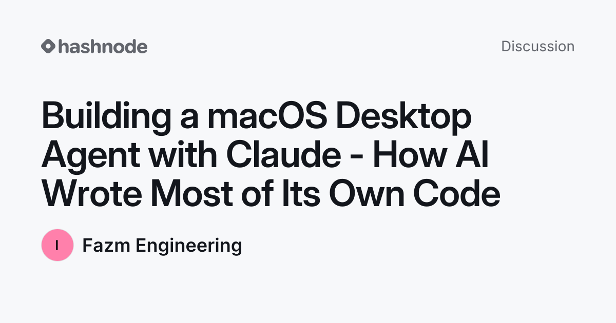 Discussion on "Building a macOS Desktop Agent with Claude - How AI ...